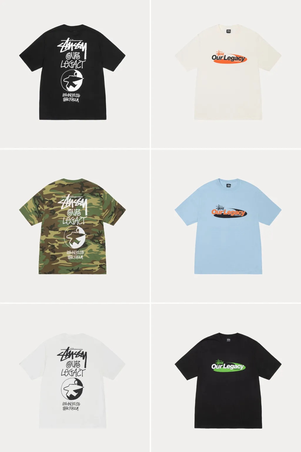 [아워레거시X스투시/정품100%]Our Legacy WORK SHOP x STÜSSY 콜라보 티셔츠 시리즈 스투시 반팔티