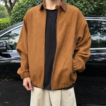 나이키 스우시 코듀로이 카라 울 집업 자켓 남여공용 브라운 HQ4744-281