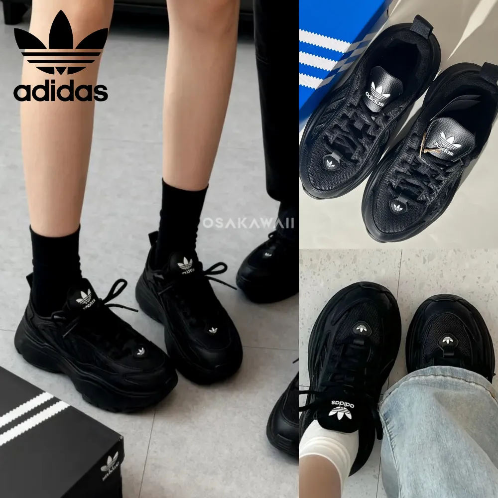 아디다스 오즈가이아 우먼스 키높이 통굽 스니커즈 운동화 블랙 IG6045