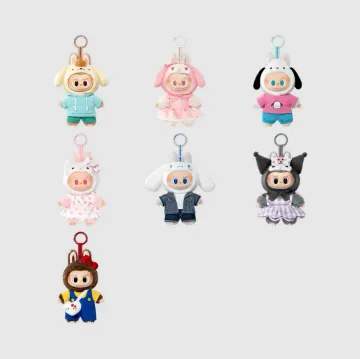 팝마트 라부부 더 몬스터즈 x 산리오 캐릭터 시리즈 인형 키링 미개봉 랜덤박스 1개입