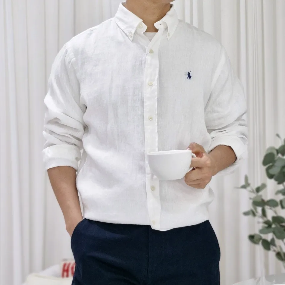 폴로 랄프로렌 남성 린넨 맨즈 클래식핏 여름 셔츠 [폴로 린넨] [린넨 셔츠]