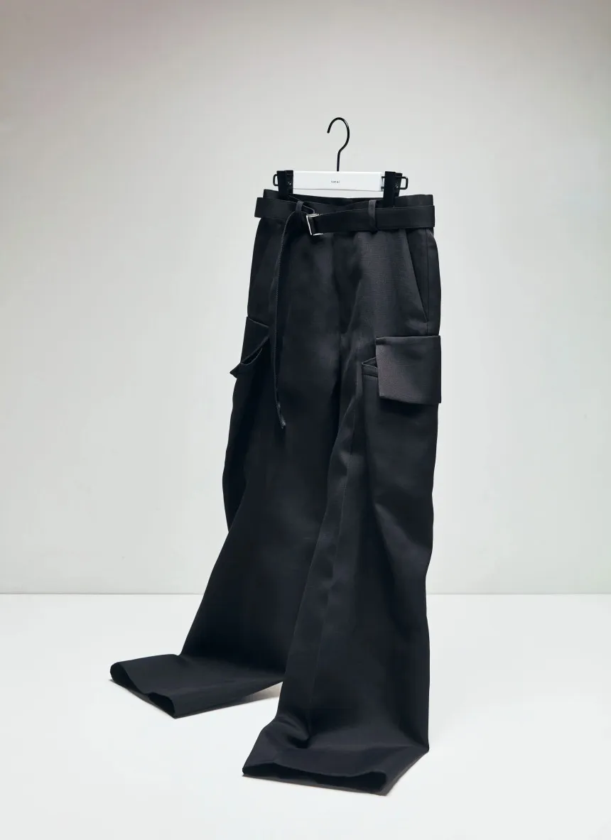 SACAI 사카이 / Double-Faced Silk Cotton Pants / 25-08096 | 크로켓