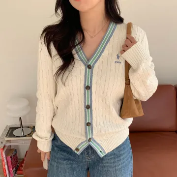 폴로 랄프로렌 여성가디건 코튼 브이넥 크리켓 가디건 보이즈 323-A12209