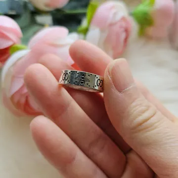 구찌 GG BEE 인그레이빙 반지 링 SILVER 728389 J8400 728