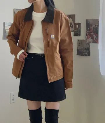 단독세일, 칼하트 여성 루즈핏 캔버스 디트로이트 워크자켓 (칼하트 브라운)