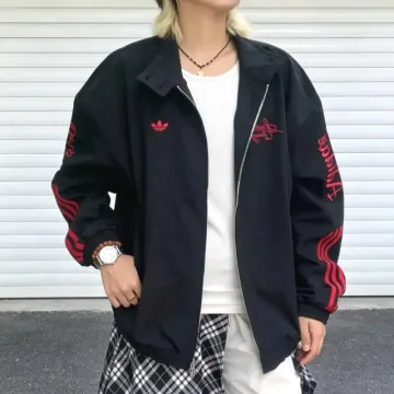 아디다스 OG 스탠드카라 스트라이프 집업 트랙 자켓 블랙 LD3790
