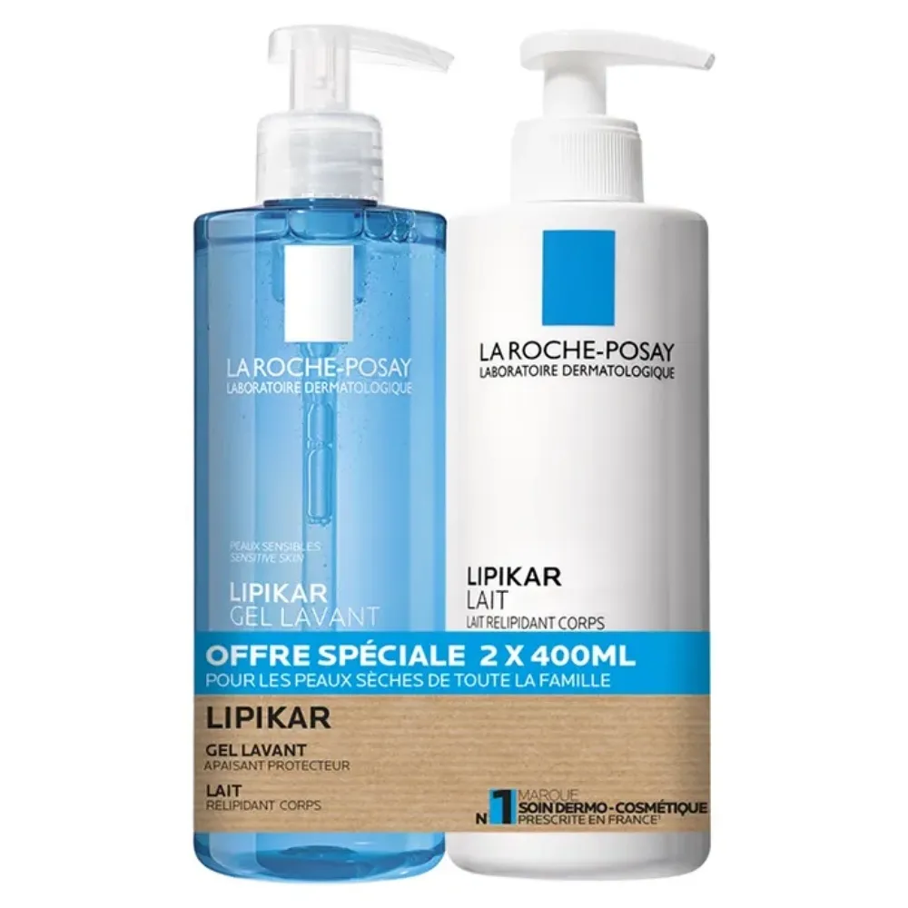 La Roche Posay 라로슈포제 리피카 립리드 리플레니싱 바디로션 400ml + 샤워 젤 400ml 세트 | 크로켓