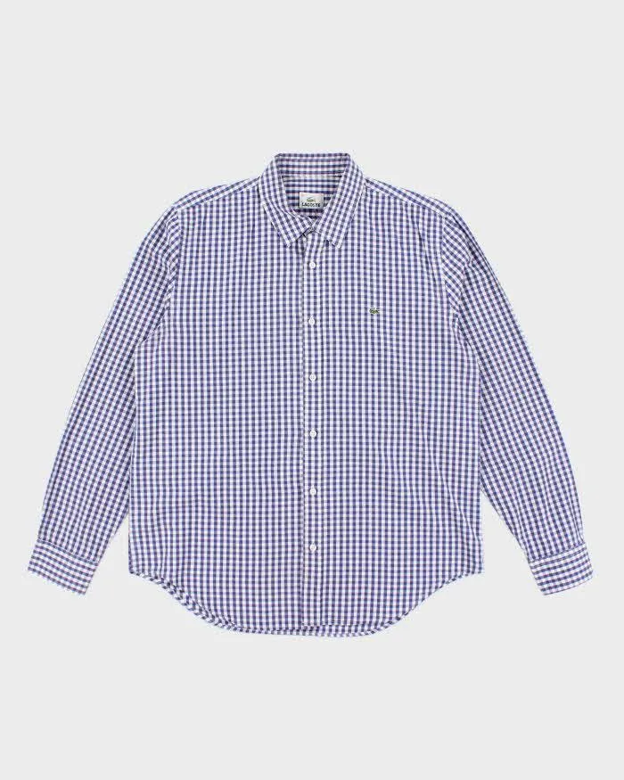 [해외] 빈티지 Lacoste 체크 긴소매 오버사이즈 셔츠 - XL MECSHI75979V