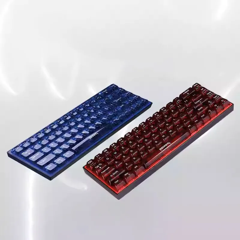 신상-MLOONG K680 2세대 투명 기계식 게이밍 키보드 타입C 68키 유선버전 | 크로켓