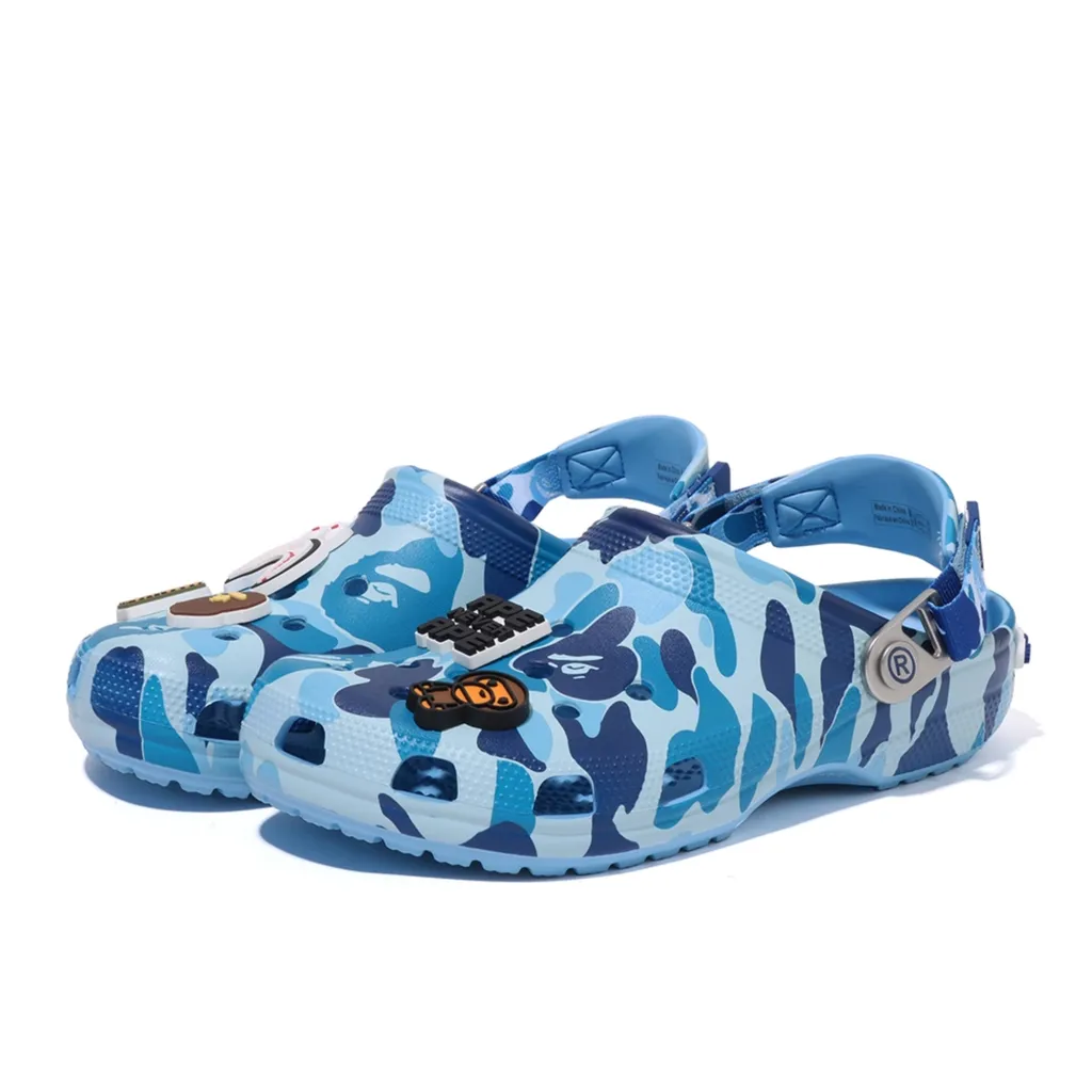 베이프 x 크록스 클로그 블루 A BATHING APE x Crocs Clog | 크로켓