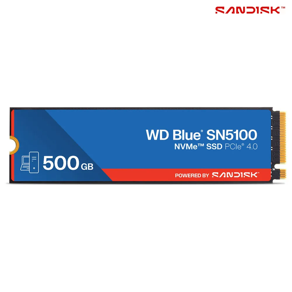 [해외] 웨스턴디지털 블루 SN5100 500GB NVMe SSD M.2 2280 PCIe Gen 4.0