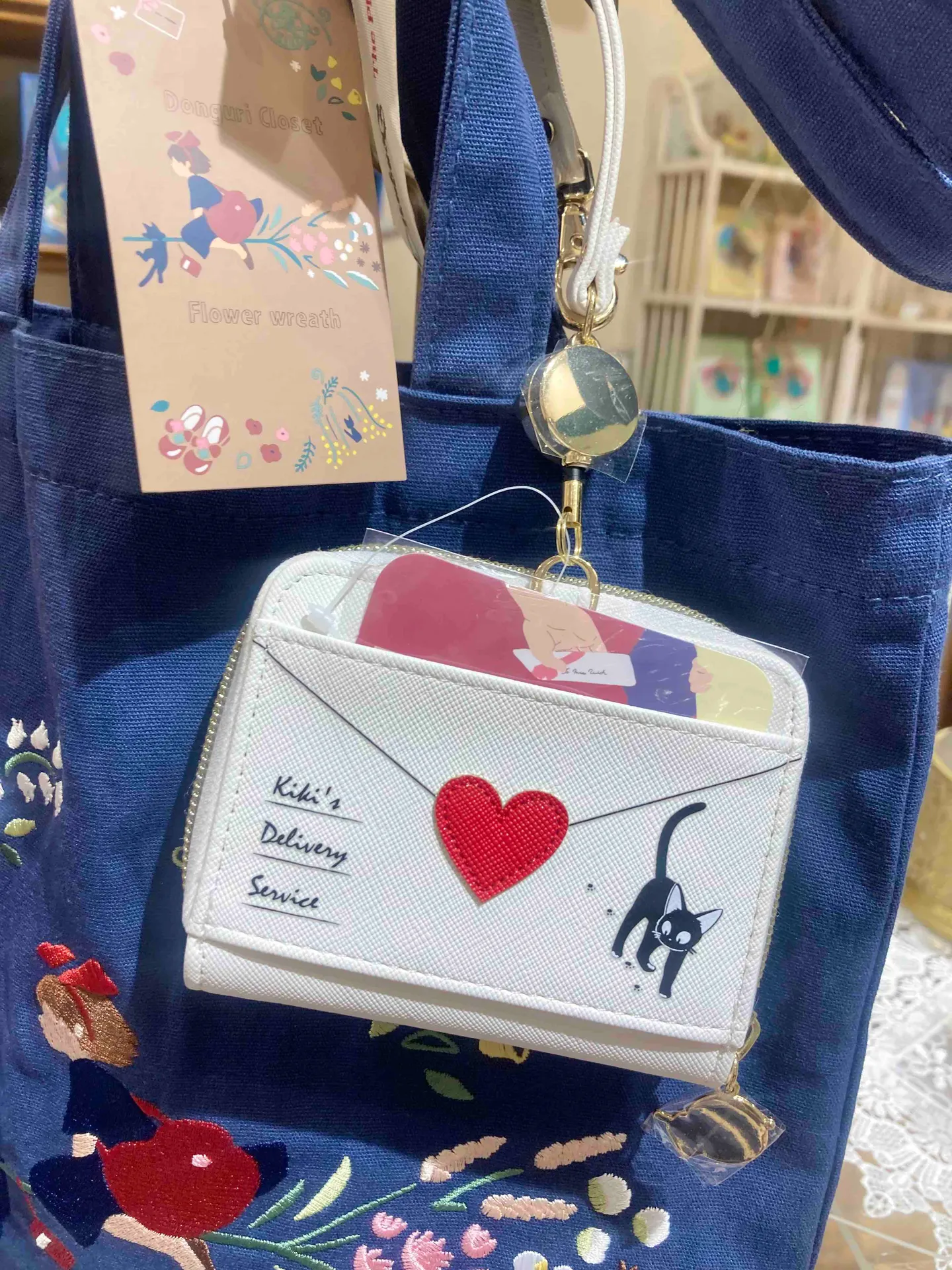 지브리 마녀배달부키키 고양이 지지 신축 릴 소대장모양 카드지갑 카드케이스 동전지갑 코인케이스 스튜디오지브리 검은고양이 캐릭터 굿즈