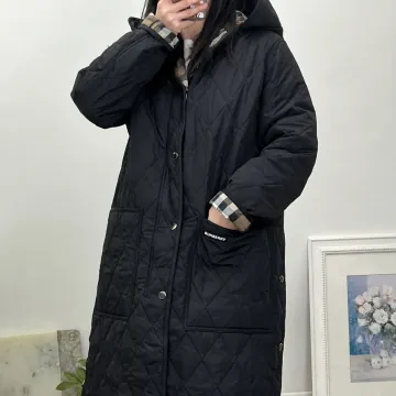 관부가세포함 - 버버리 파크게이트 PARKGATE 퀄팅 후드 여성 롱자켓 퀄팅자켓 81214671