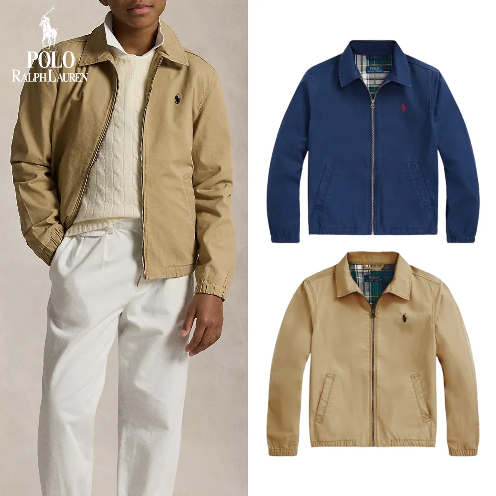 폴로랄프로렌 키즈 성인여성착용 보이즈 베이포트 코튼 포플린 풀집업 자켓 봄버 바람막이 캐주얼 점퍼 2컬러