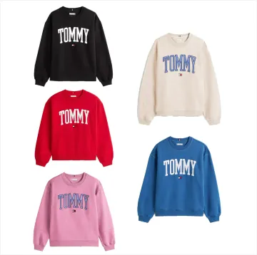 [프리블프 특가딜]  타미힐피거 여성 맨투맨 바시티 타미 로고 크루넥 스웨트셔츠 5컬러 [공홈 백화점판]