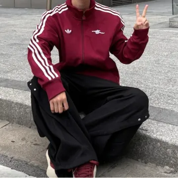 아디다스 아스널 테라스 아이콘 트랙탑 팀 콜 버건디 2 져지 집업 자켓 JM9390