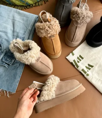 호주어그 에버어그 와플 컬리 플랫폼 어그 슬리퍼 AS2074