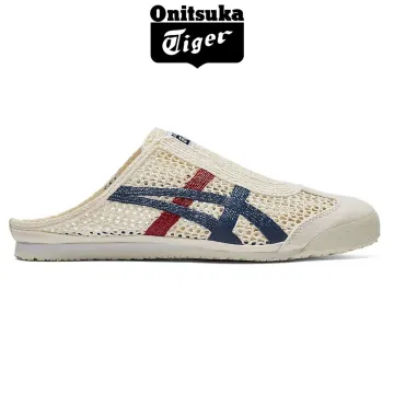 오니츠카타이거 멕시코 66 사봇 남녀 공용 뮬 슬립온 크림 마코 블루 1183C123.100