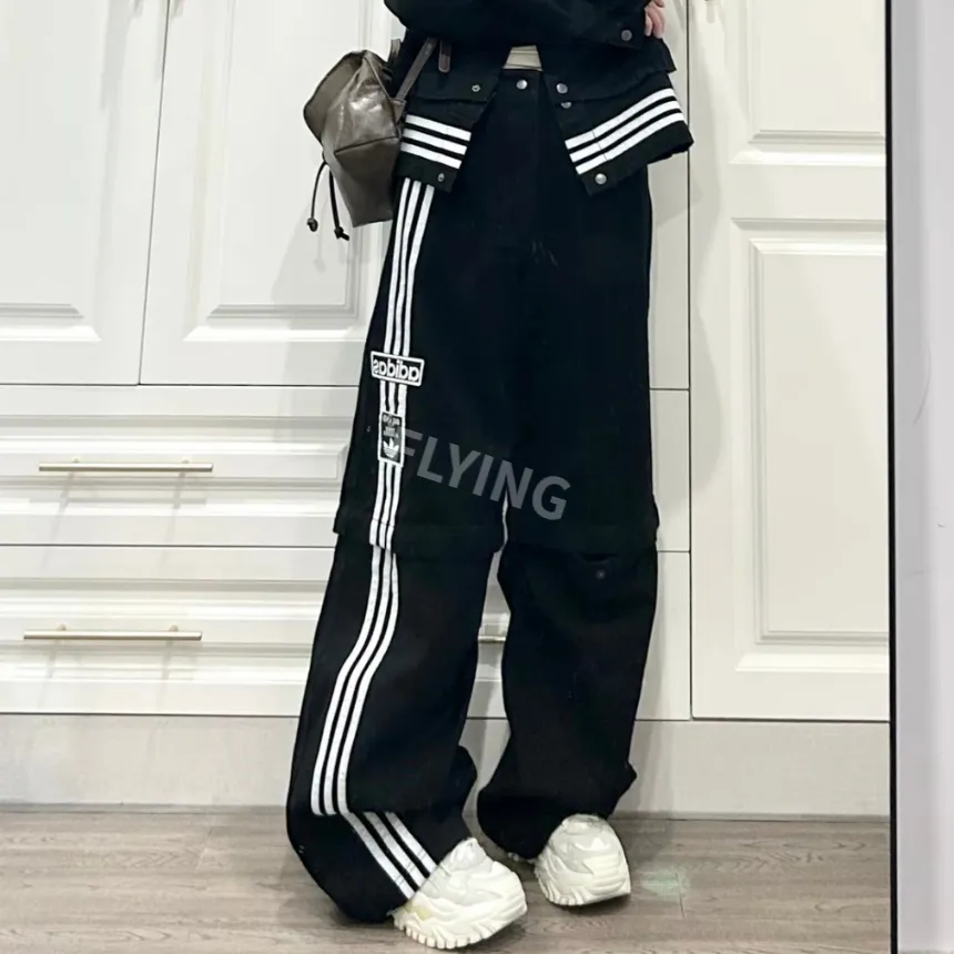아디다스 아디브레이크 투인원 블랙 여성용 팬츠 JD0082