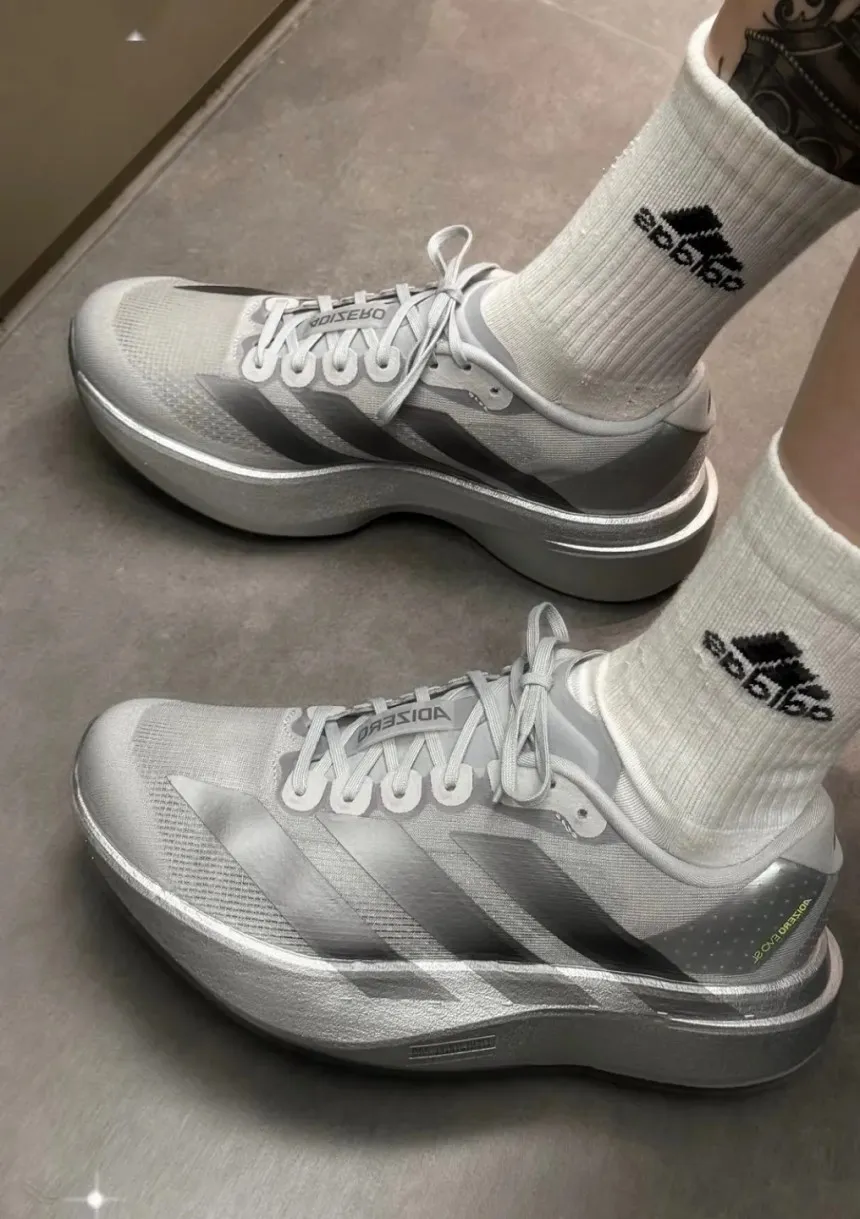 아디다스 아디제로 EVO SL 런닝화 마라톤화 그레이 실버 메탈릭 JR3419