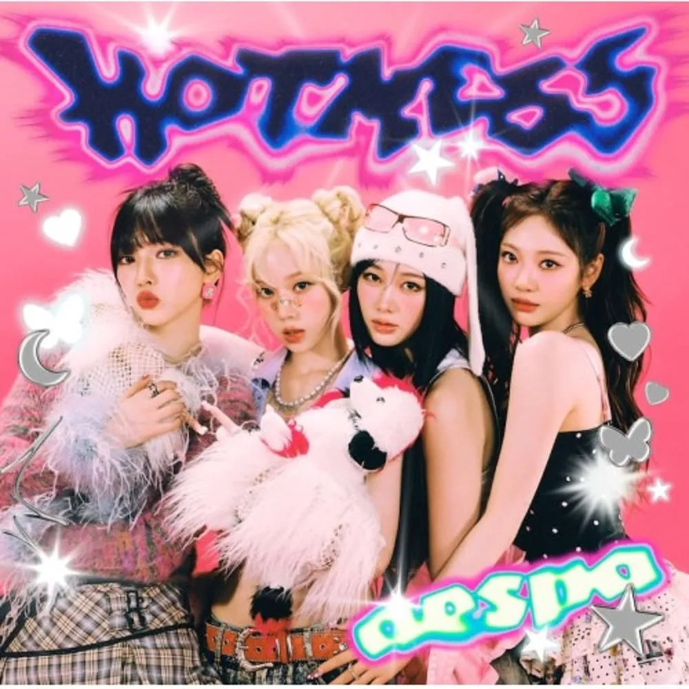 [해외] 에스파 일본 데뷔 앨범 CD+포스터+포토카드+스티커 Hot Mess 핫메스 포스터 ver 일본직구