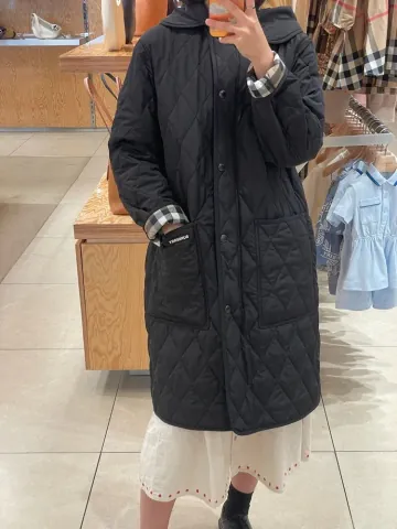 버버리 파크게이트 PARKGATE 퀼팅 롱 자켓 BLACK 80842091 80945811