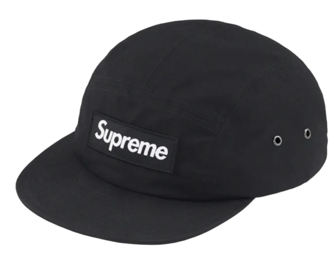 슈프림 왁스 코튼 캠프캡 블랙 