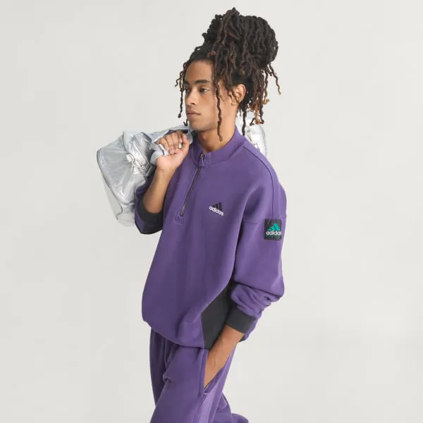 아디다스 이큅먼트 블로킹 하프 지퍼 보라색