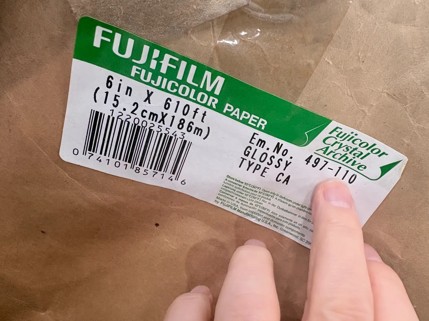 급구) Fuji color crystal archive 5인치,6인치 롤 인화지