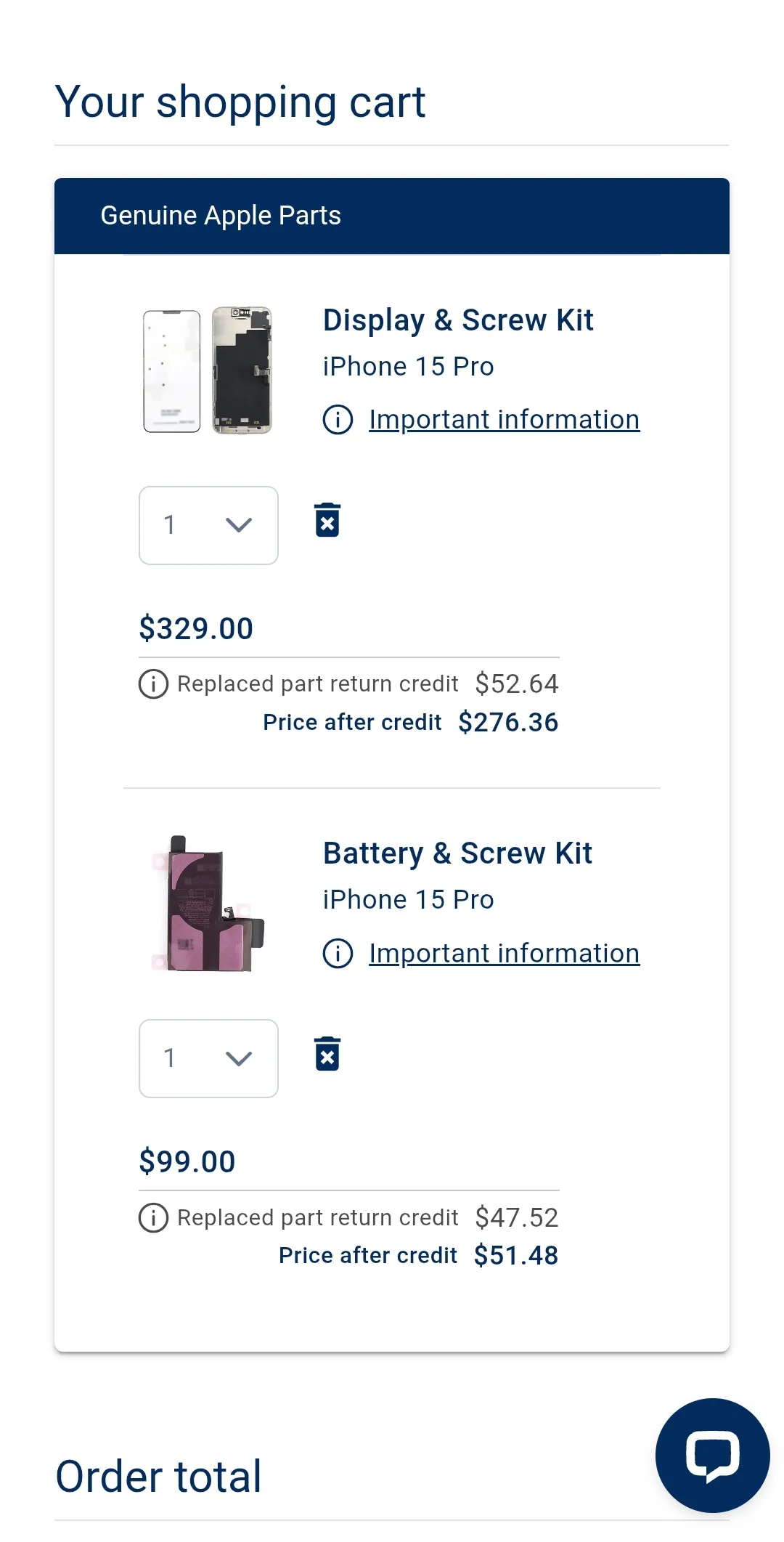 repair store iphone 15 pro battery & display