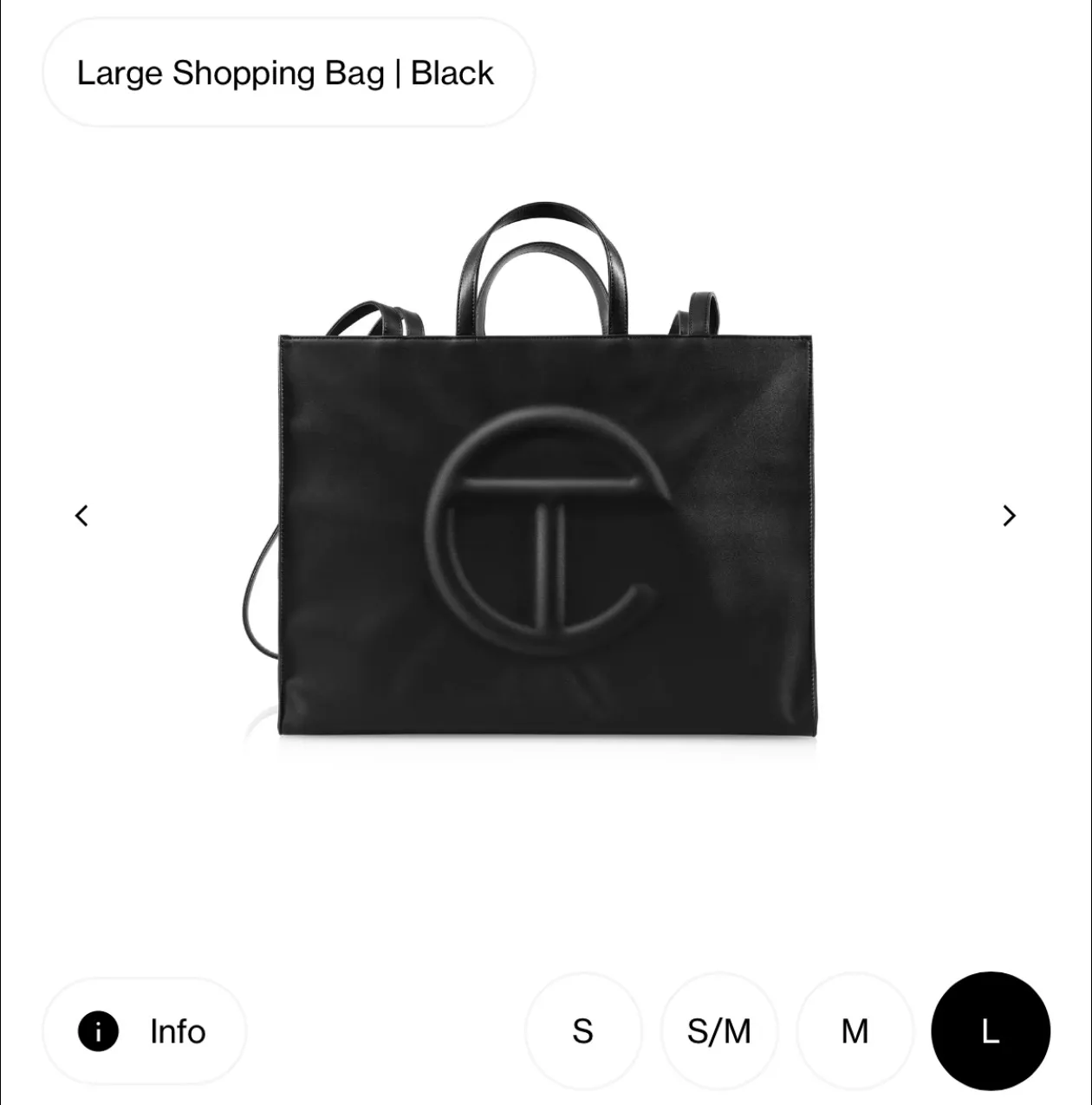 텔파 라지 쇼퍼백 블랙