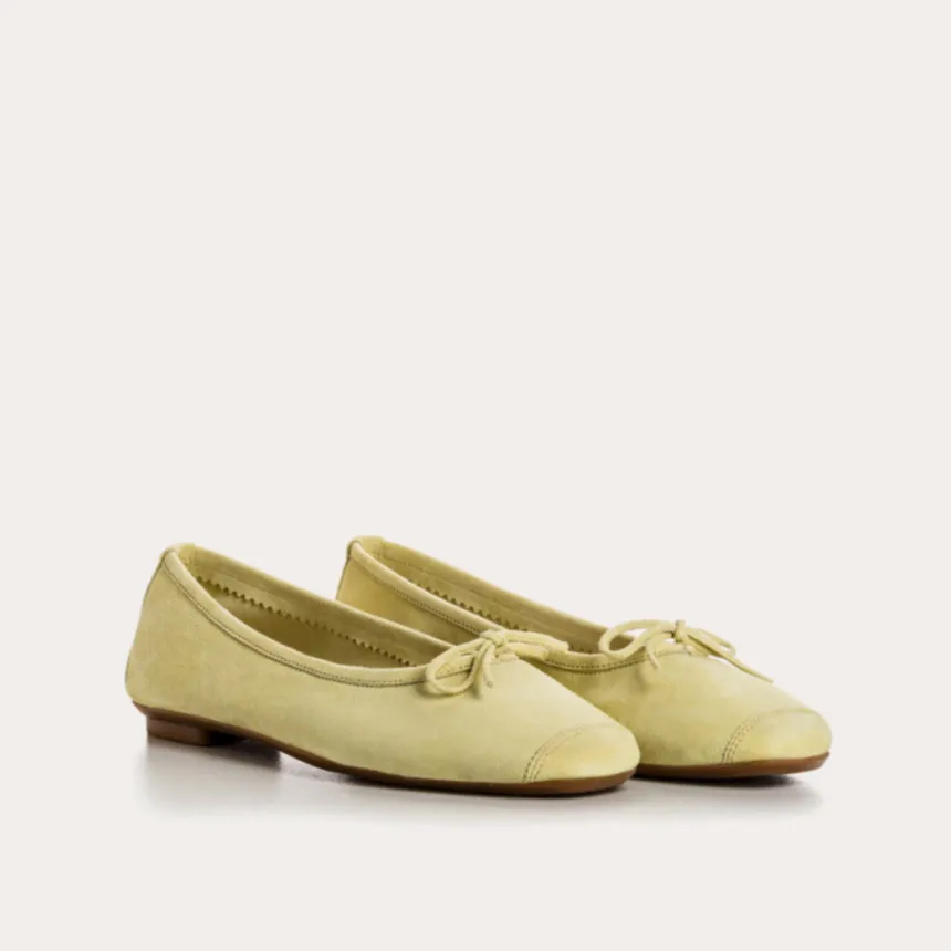 흐꺙플랫 스웨이드 하모니 라임 