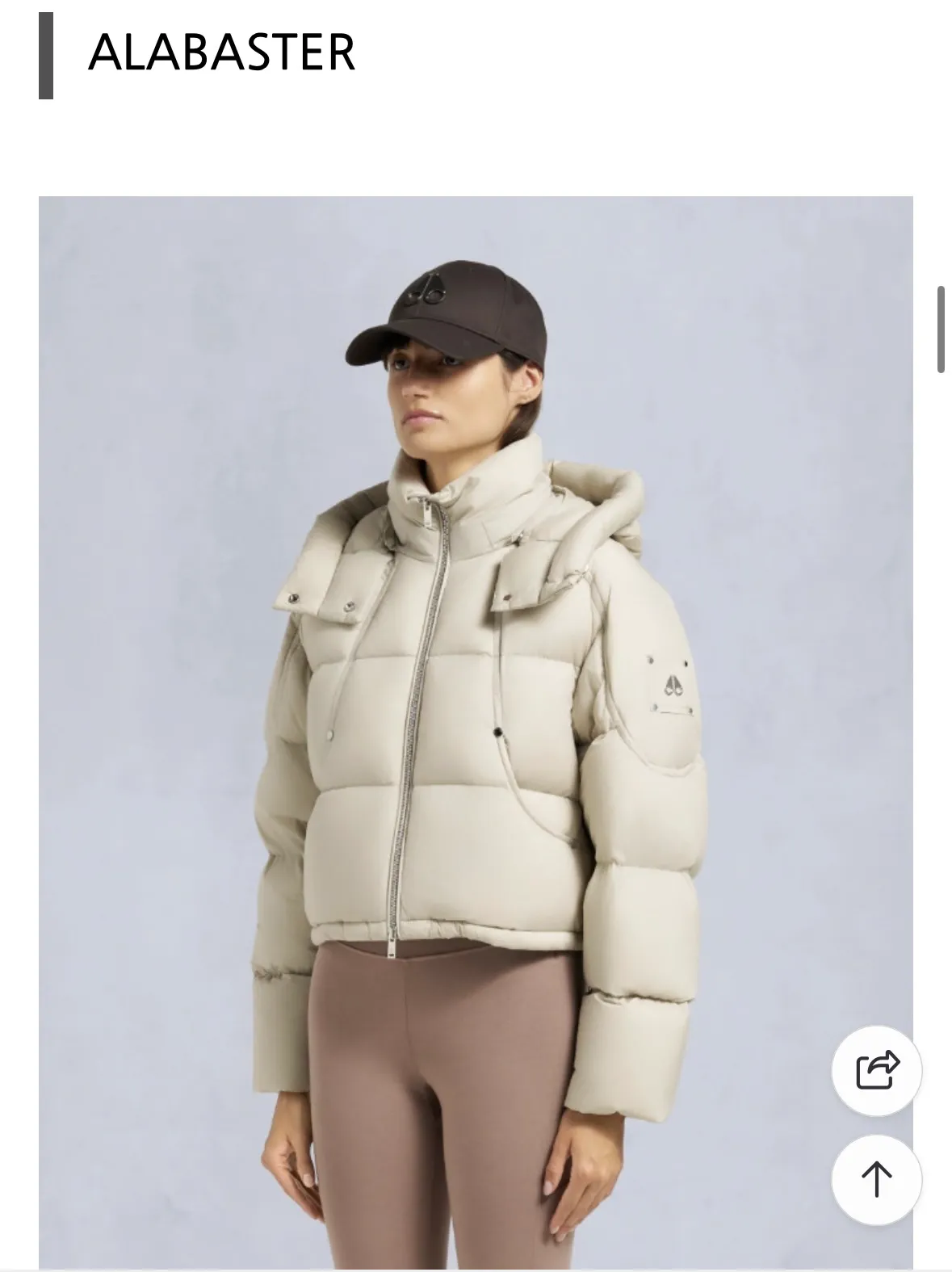 무스너클 여성 아카이 크롭 푸퍼 숏패딩 자켓 AKAI CROPPED PUFFER