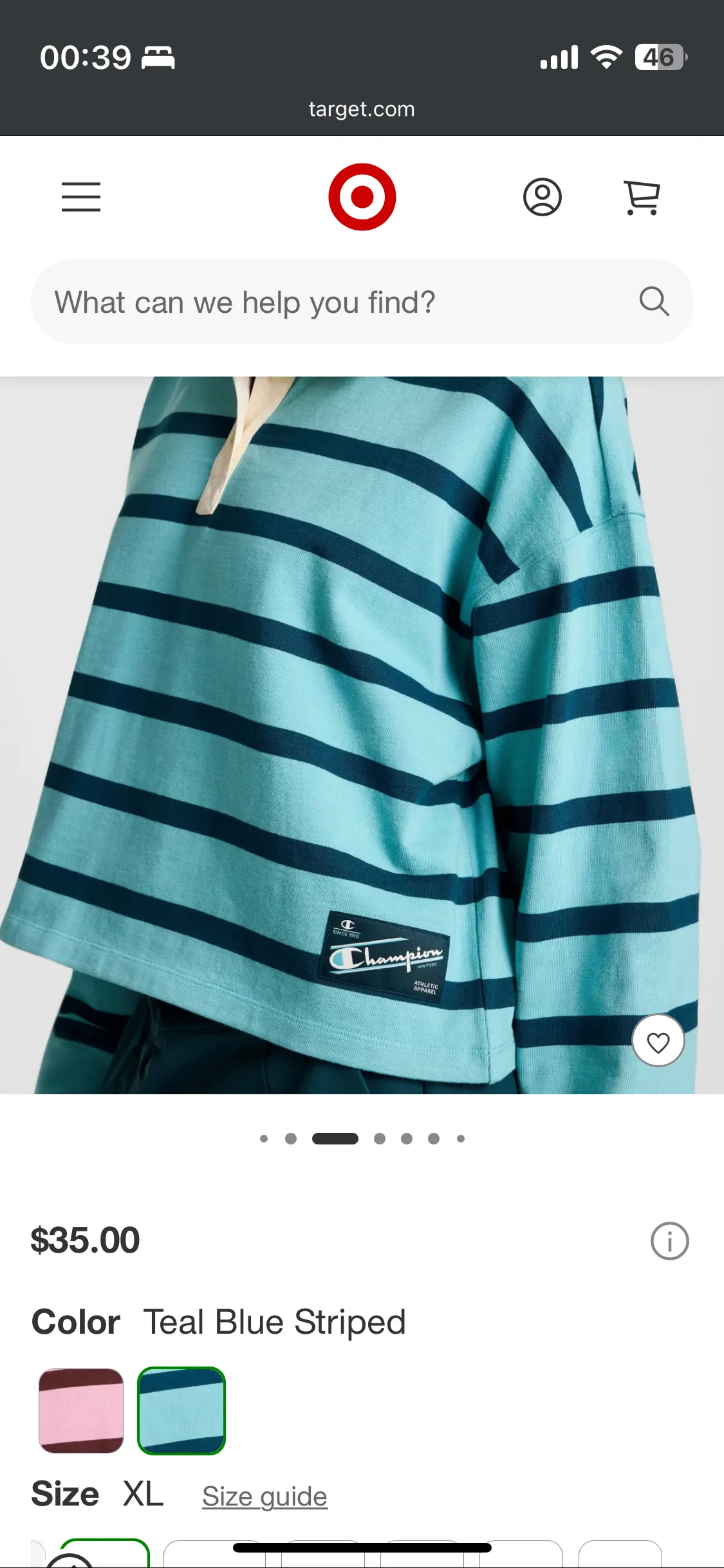 us Target Champion Womens Long Sleeve Rugby Shirt