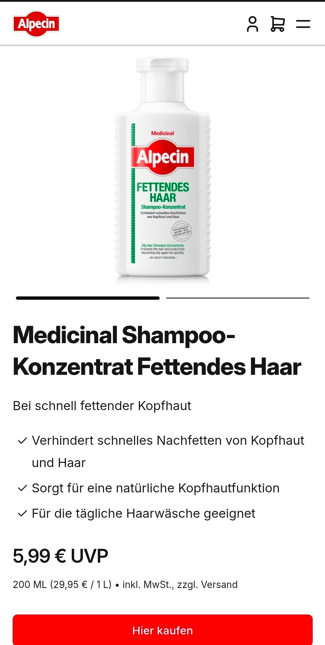 알페신 지성용 샴푸