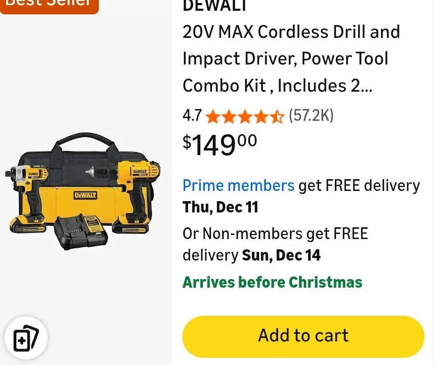 Add to cart

DEWALT

20V MAX Cordless Drill and Im