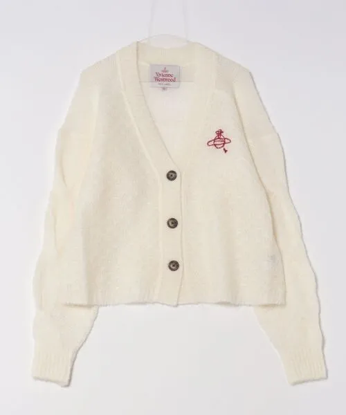 비비안웨스트우드 25FW 레드라벨 레이시 스티치 블록 니트 가디건 