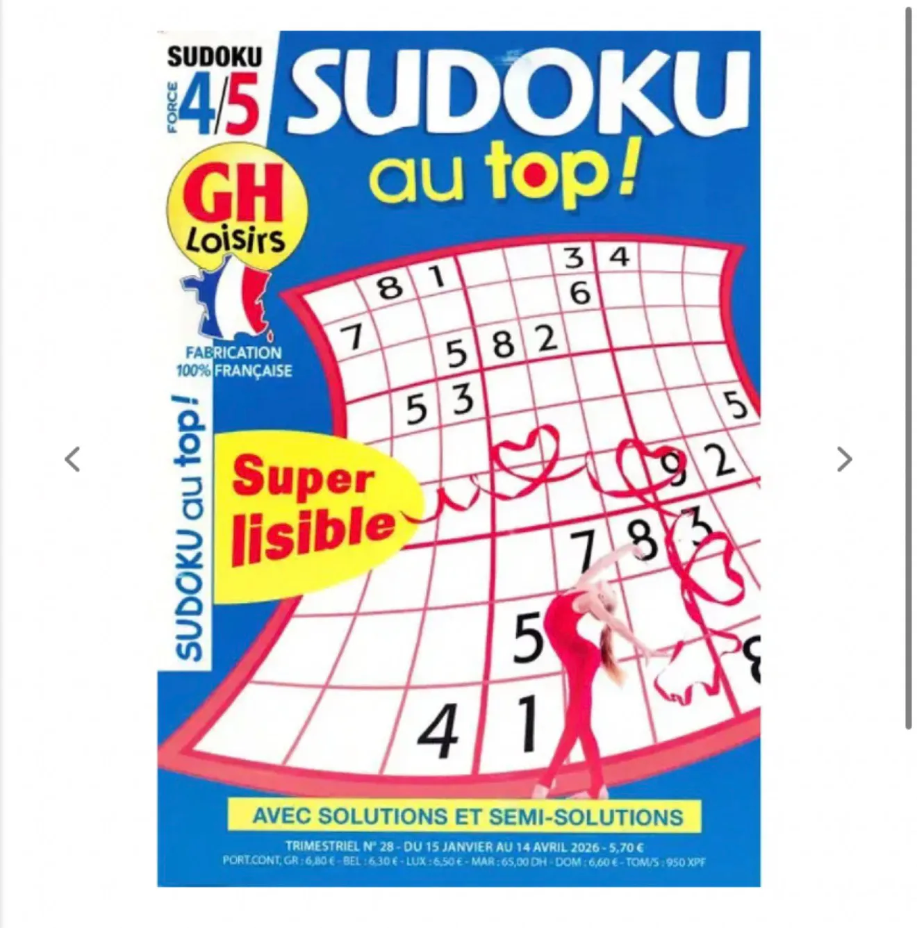 GH Sudoku Niveau 4/5 with Solutions N28