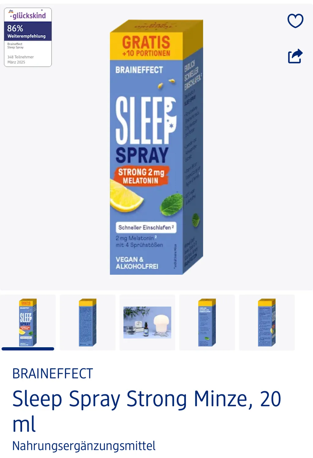 독일 멜라토닌 스프레이 braineffect