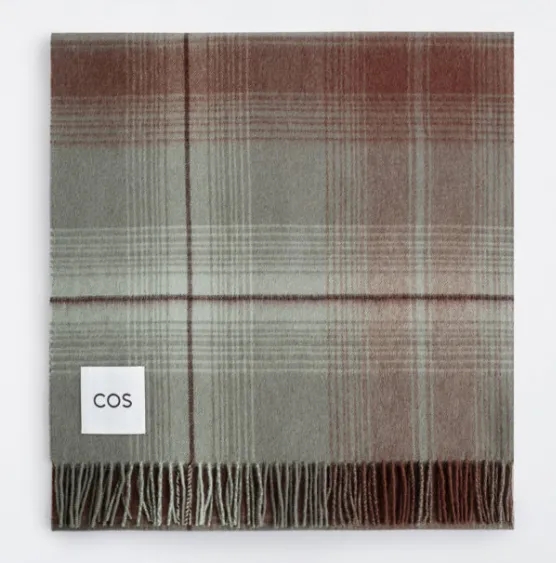 COS fringed wool cashmere scarf