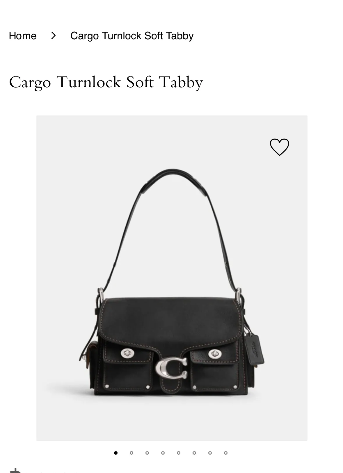coach cargo turnlock soft tabby