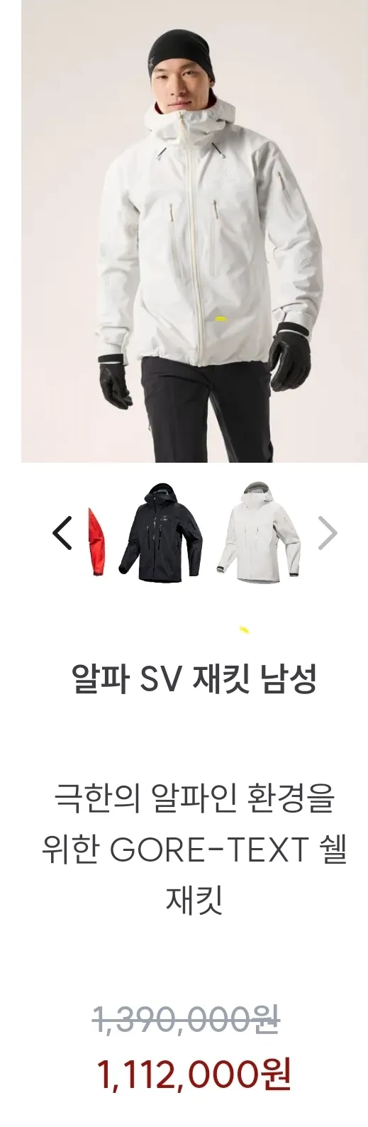 아크테릭스 알파SV 남성