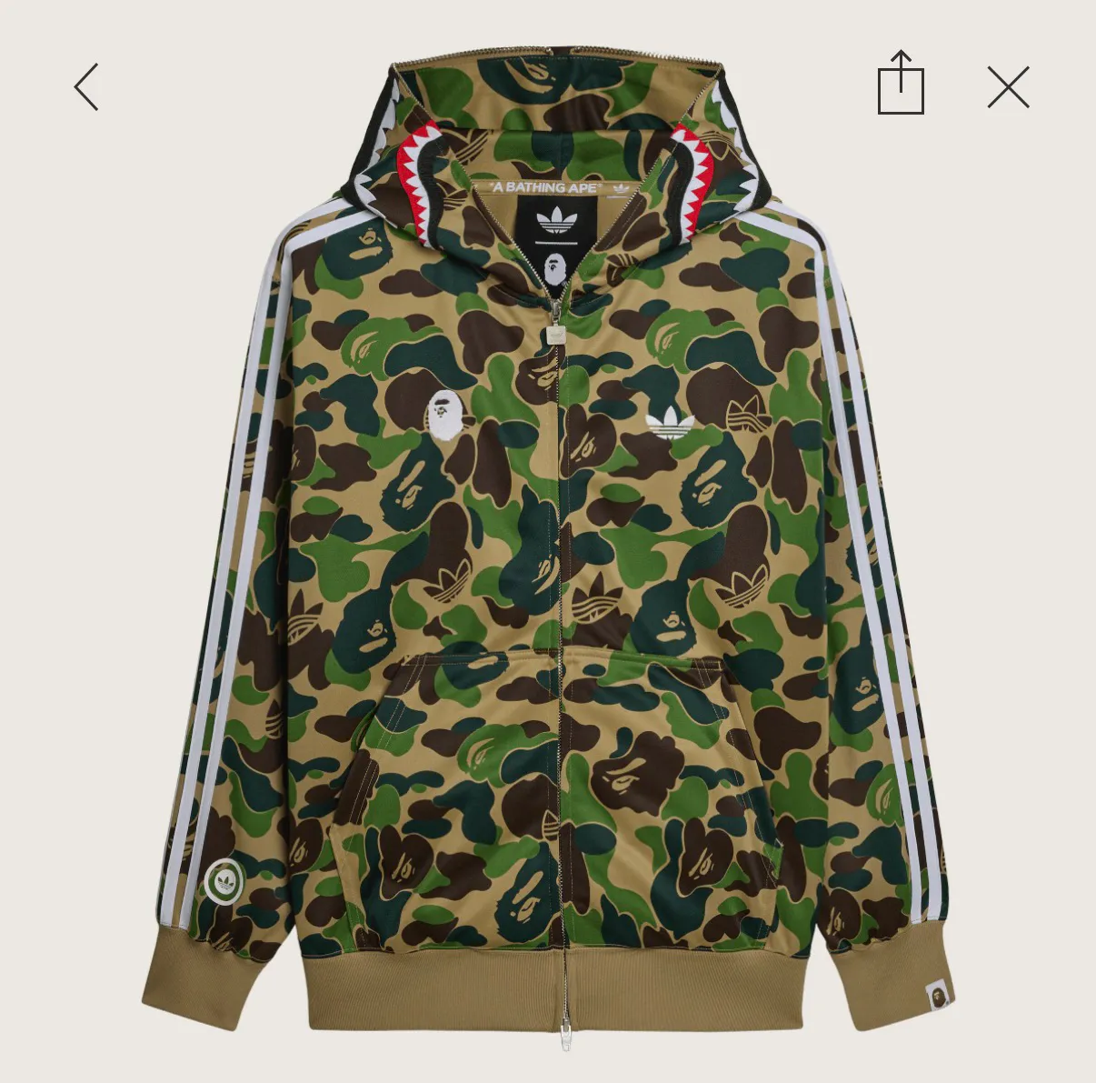 아디다스 베이프 샤크트랙후드