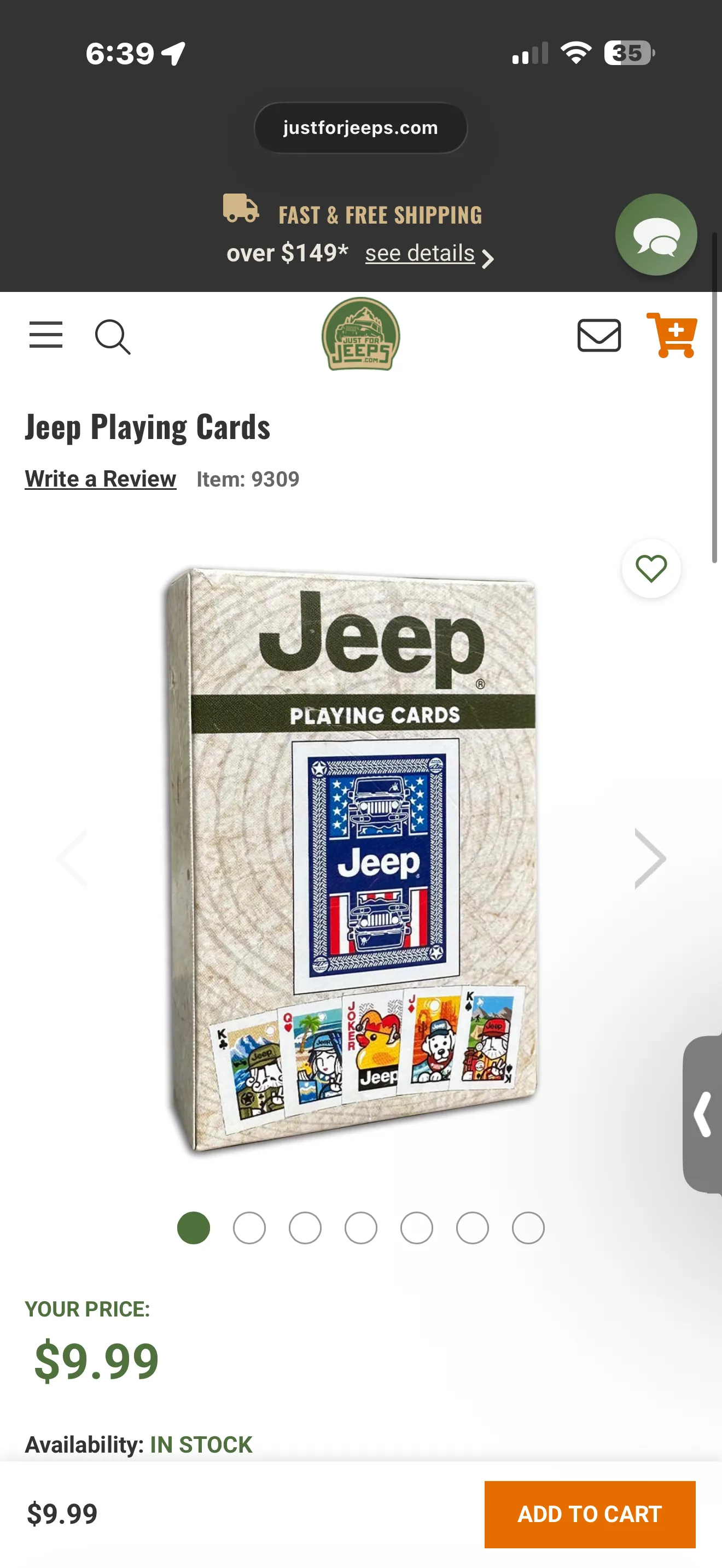 Jeep Playing Cards