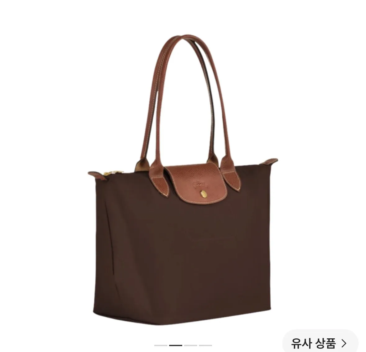롱샴 르 플리아쥬 오리지널 숄더백 M 에보니