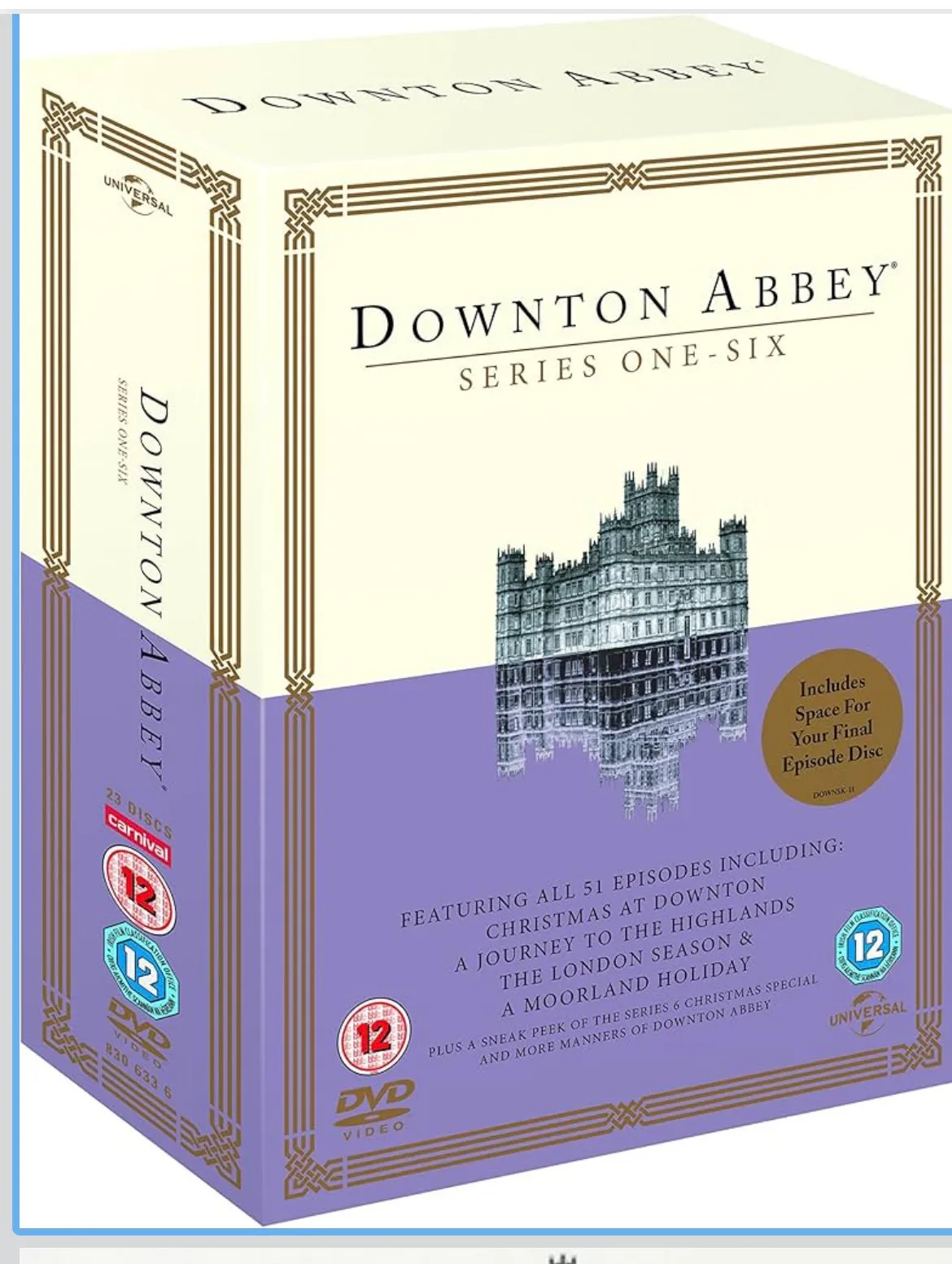 Downton Abby DVD (series 1~6)