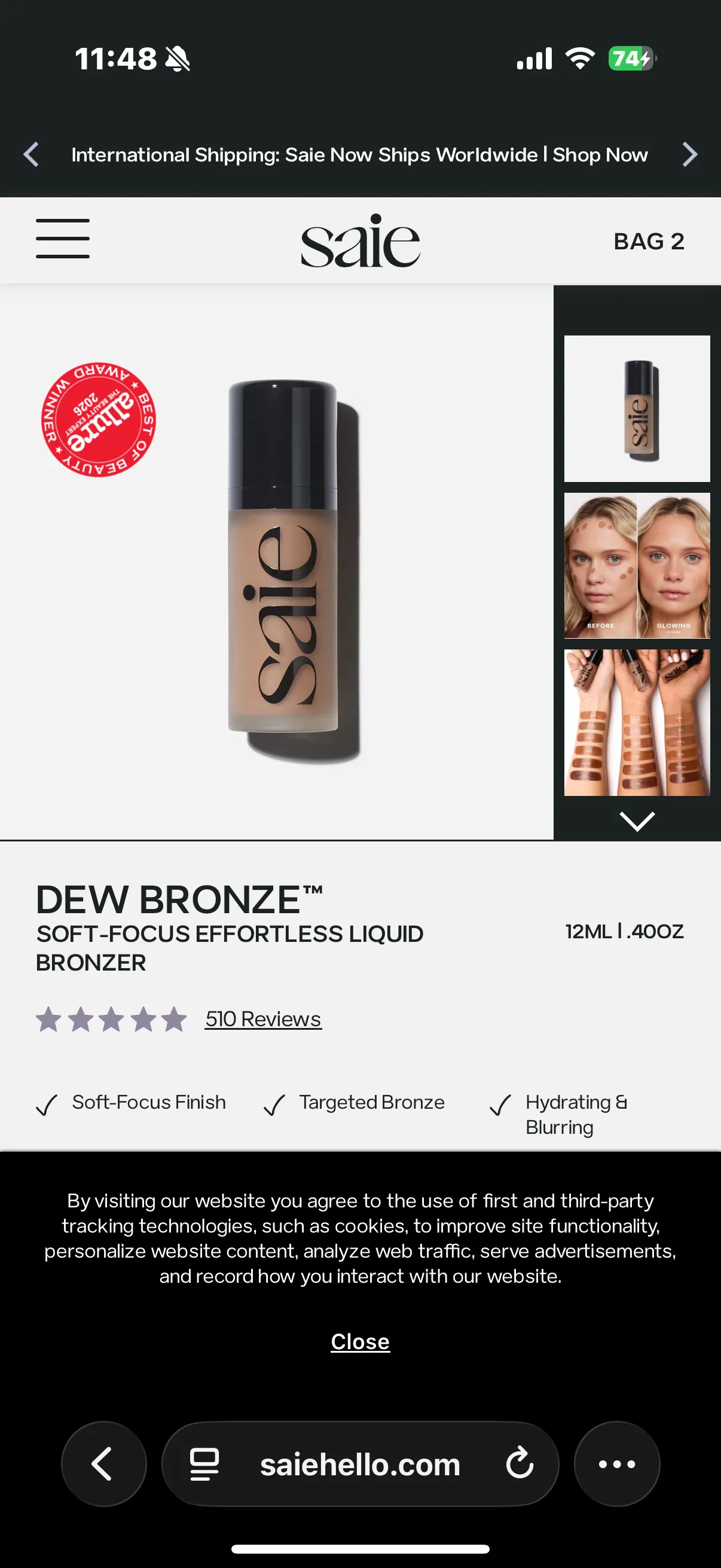 Saie dew bronze