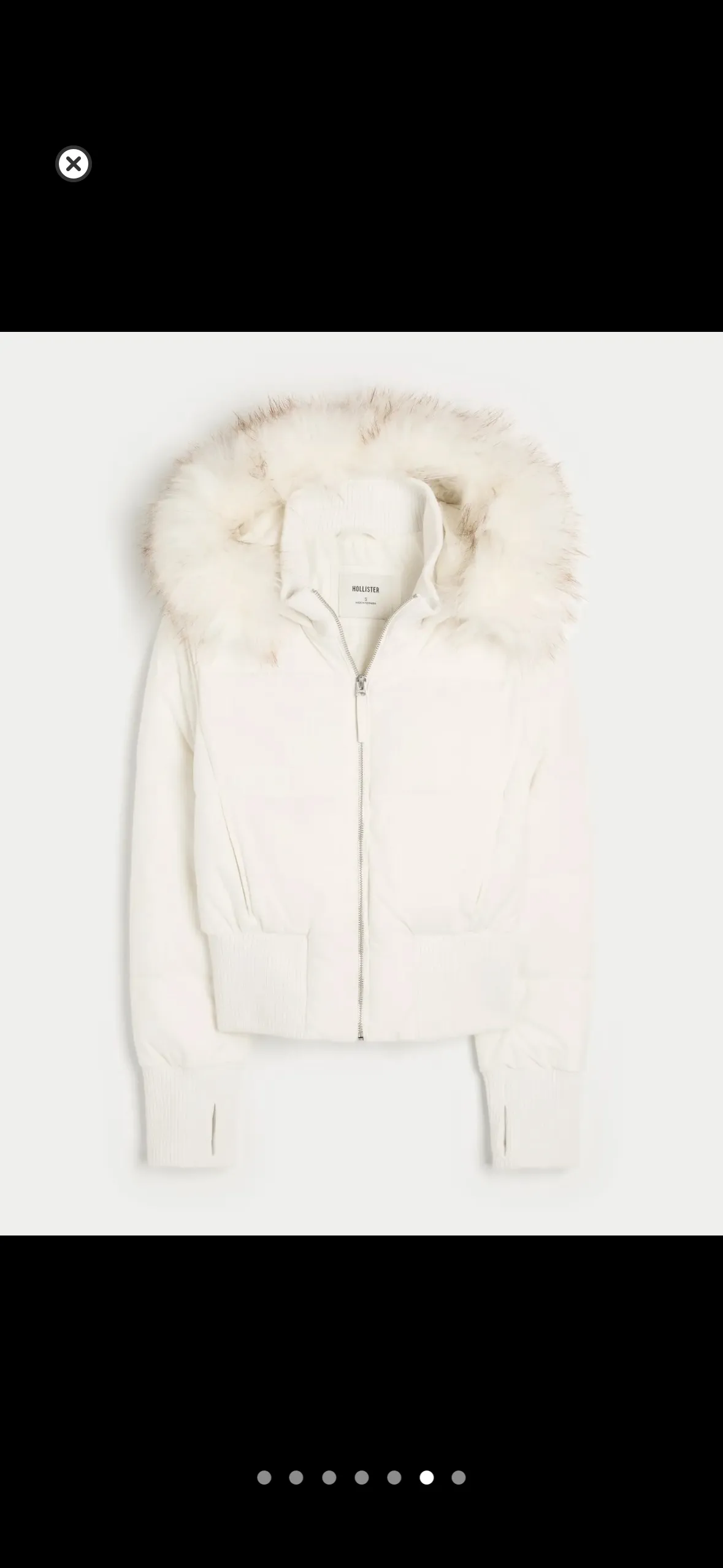 홀리스터 패딩 Faux Fur Trim Puffer Bomber Jacket