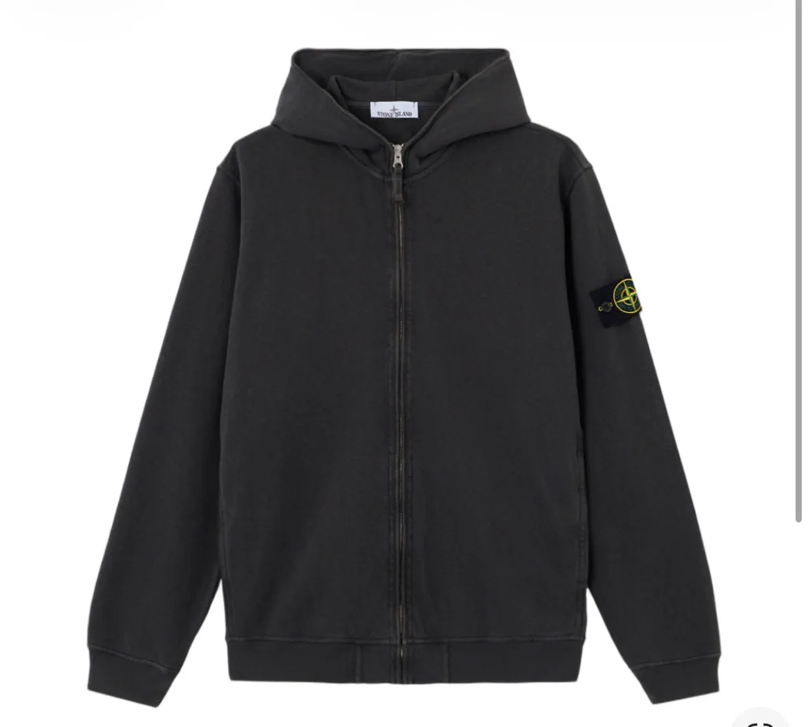 스톤아일랜드 플리스 후드 집업