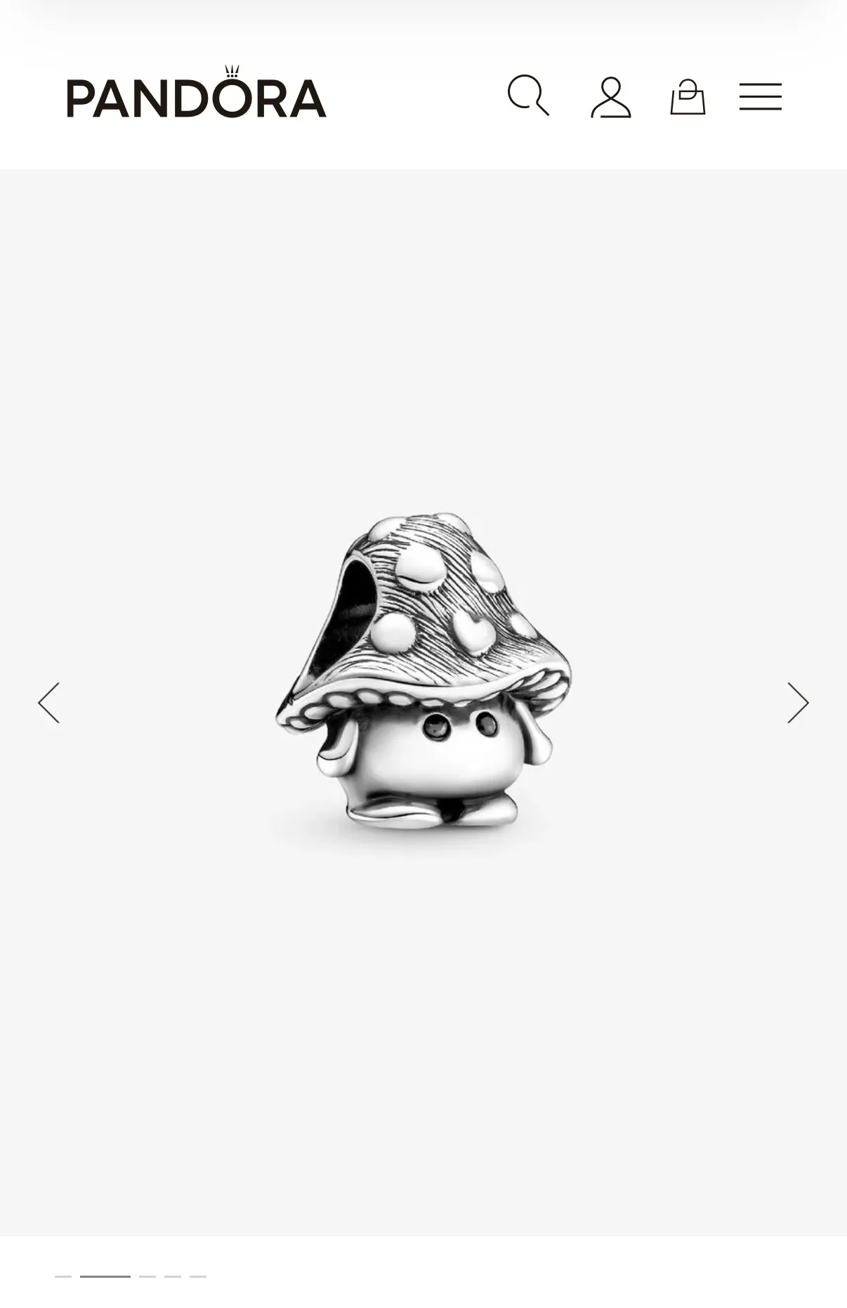 Pandora Cute Mushroom Charm (799528C01)